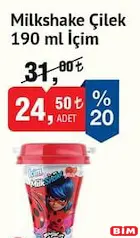 İÇİM MİLKSHAKE ÇİLEK 190 ML İÇİM MİLKSHAKE ÇİLEK 190 ML